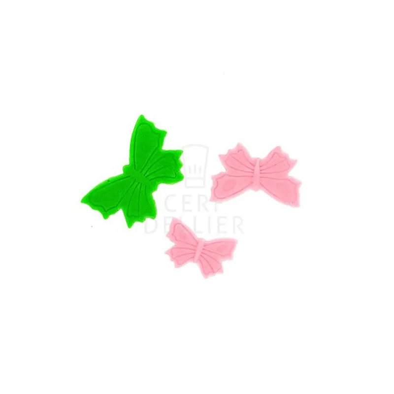 Découpoirs éjecteurs Papillons assortis (x3)