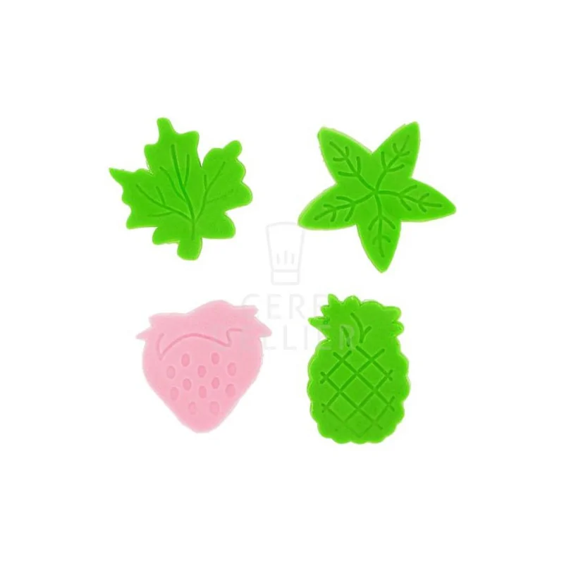 Découpoirs éjecteurs fruits assortis (x4)