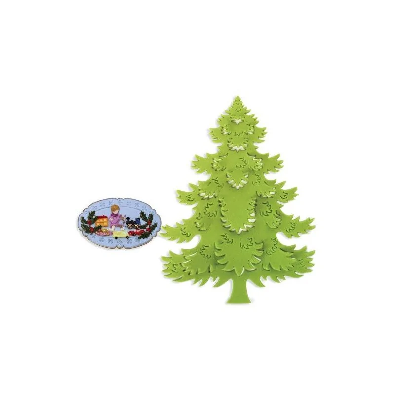 Découpoir Sapin et décors de Noël (par 5)