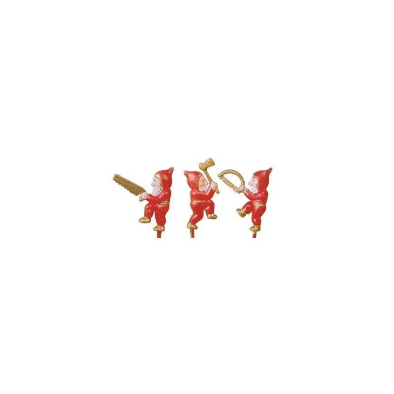 Lutins rouges sur piques assortis (x144)