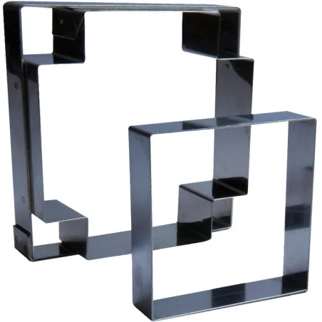 Mozaïk lot de 4 carrés inox...