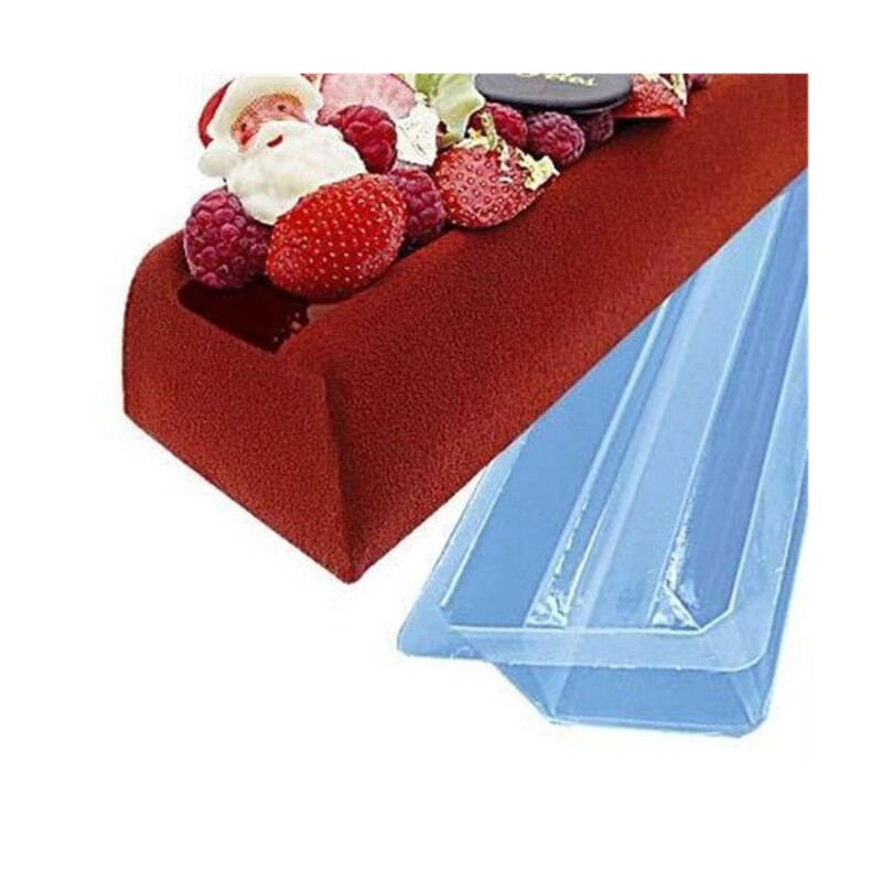 Moule ou gouttière pour bûche glacée en polystyrène 47x6,5 cm