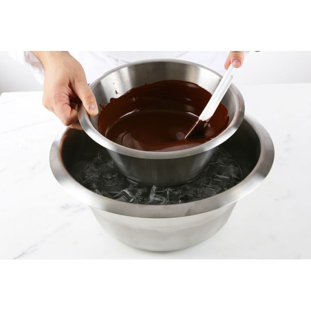 bassine inox fond plat 16 cm