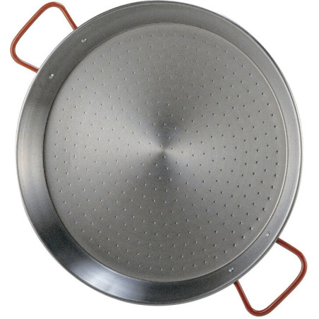 plat à paëlla acier poli à...