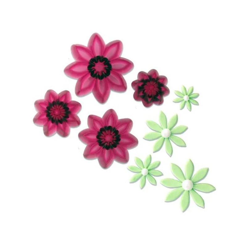Découpoirs marguerites 8 pétales (par 4)