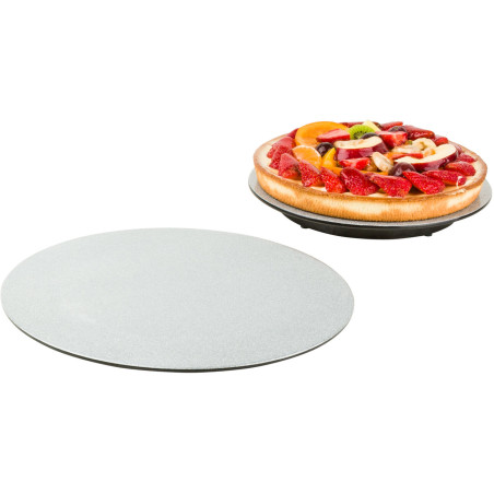 guéridons mélamine argenté