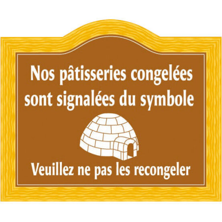 panneau produit congelés