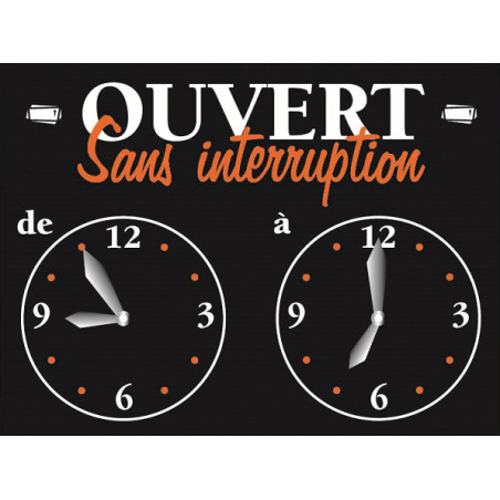 pancarte ouvert sans...