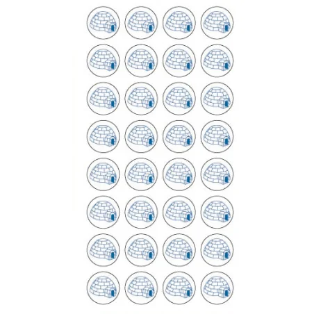 lot de 120 étiquettes igloo...