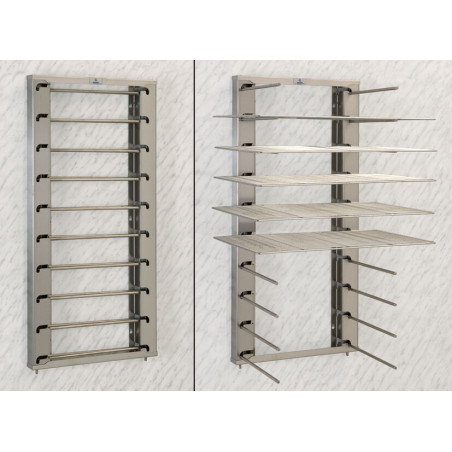 étagères murales inox