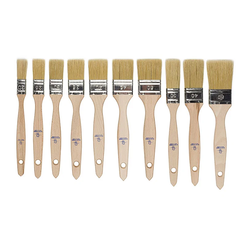 Pinceau brosse plat avec manche en bois L'outil Parfait - Taille 60 mm