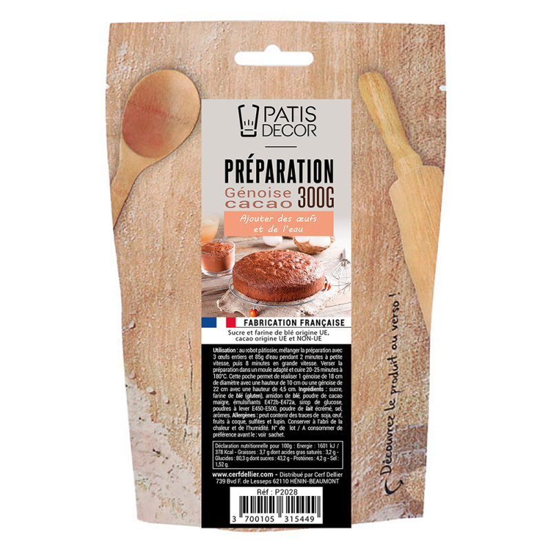 Préparation pour génoise cacao 300g