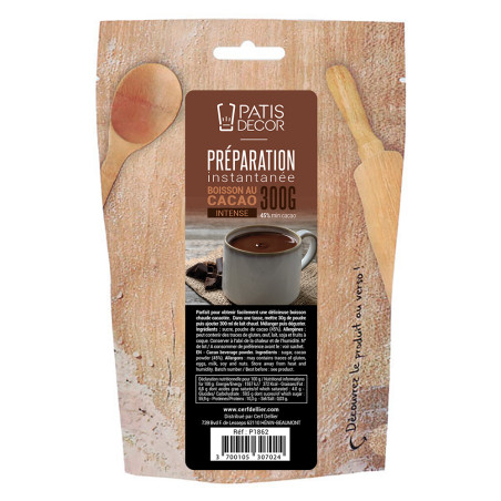 Préparation instantanée pour boisson au cacao intense - 300 g
