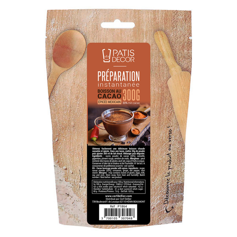 Préparation instantanée pour boisson au cacao épicée mexicain - 300 g