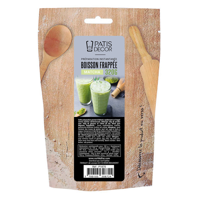 Préparation instantanée pour boisson frappée au matcha - 320 g