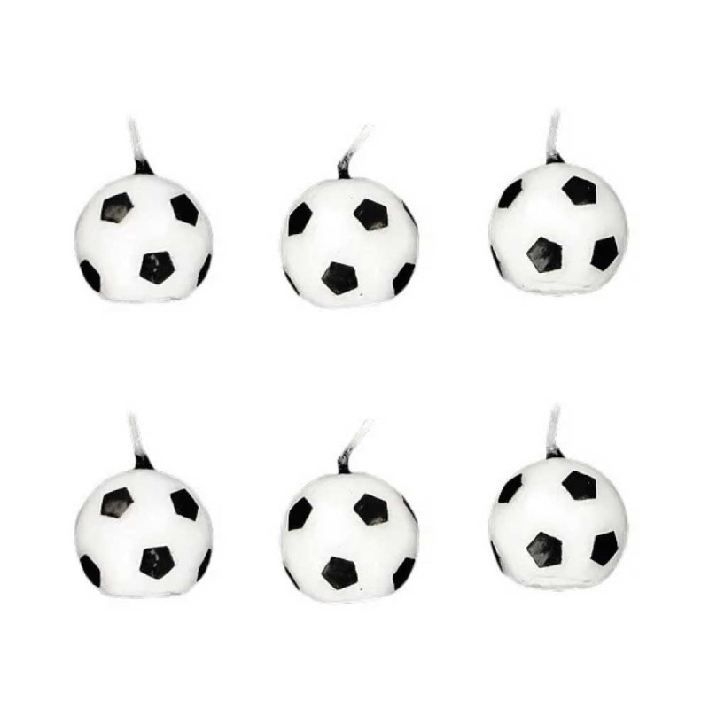 Bougie ballon de football (x 6)