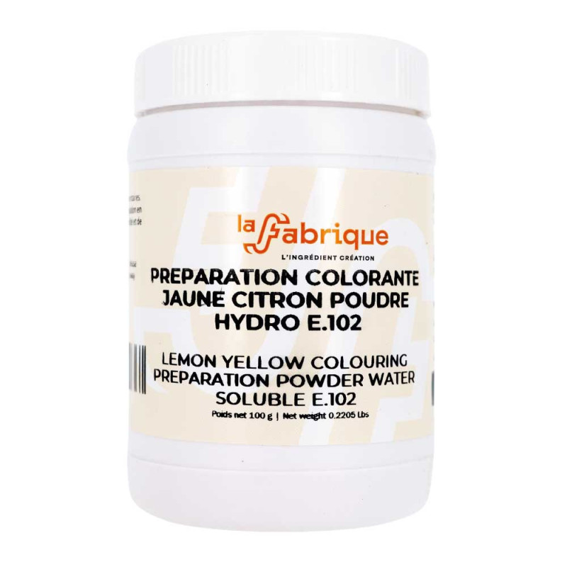 Colorant poudre alimentaire Jaune Citron 100 g