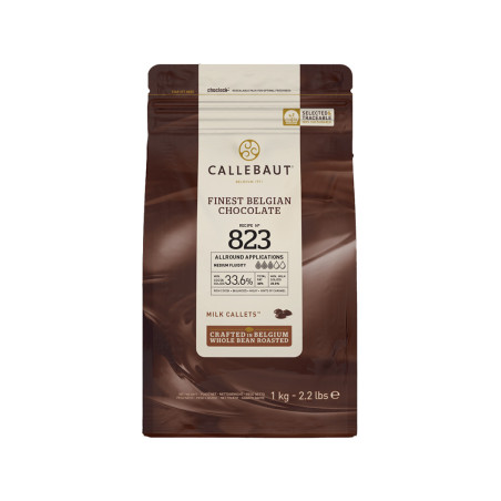 Chocolat de couverture lait 823 - 33,6% de cacao - 1Kg