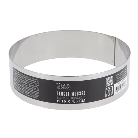 Cercle à mousse inox H 4,5...