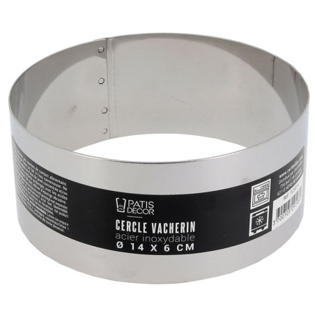 Cercle à vacherin inox H 6...