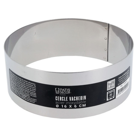 Cercle à vacherin inox H 6...