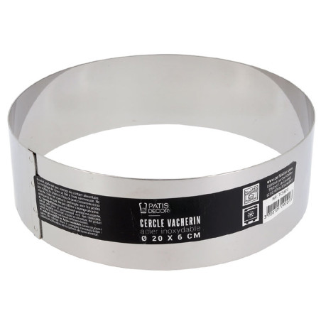 Cercle à vacherin inox H 6...