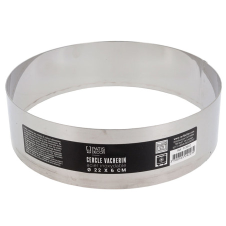 Cercle à vacherin inox H 6...