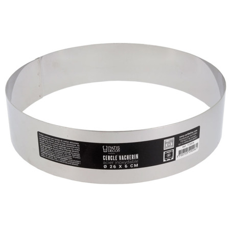 Cercle à vacherin inox H 6...
