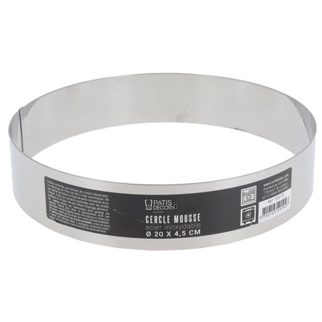 Cercle à mousse inox H 4,5...