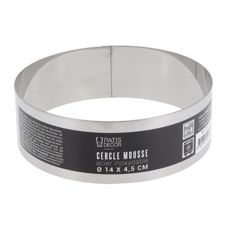 Cercle à mousse inox H 4,5...