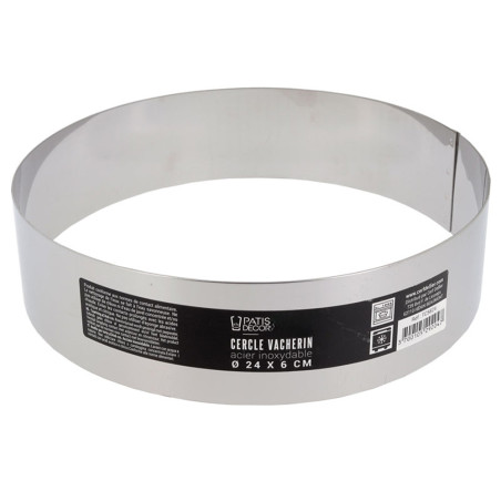 Cercle à vacherin inox H 6...