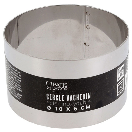 Cercle à vacherin inox H 6...
