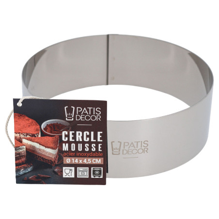 Cercle à mousse inox H 4,5...