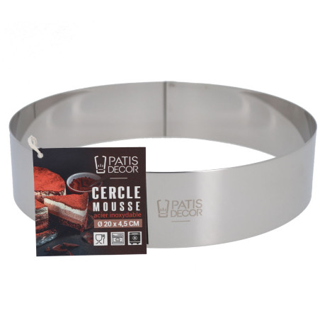 Cercle à mousse inox H 4,5...