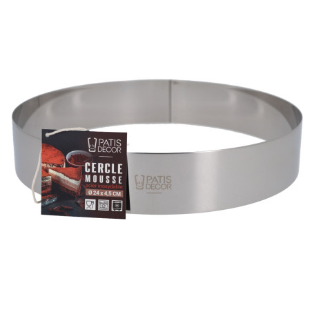 Cercle à mousse inox H 4,5...