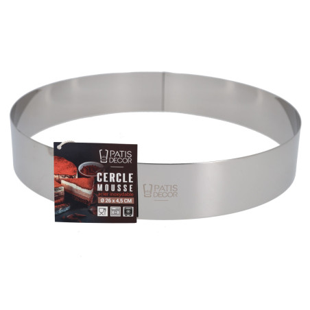 Cercle à mousse inox H 4,5...