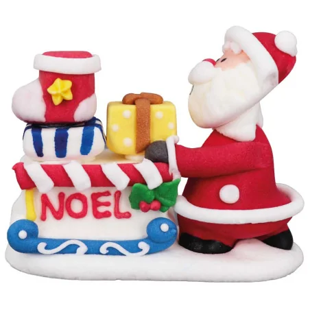 Décors comestibles Père Noël et sa hotte