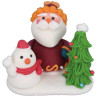 Décor comestible père Noël et bonhomme de neige