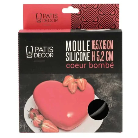 Moule Silicone Coeur Bombé