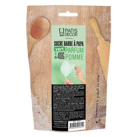 Sucre barbe à papa Pomme verte