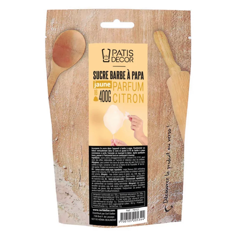 Sucre barbe à papa parfum citron