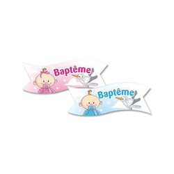Banderoles Baptême assorties (x24)