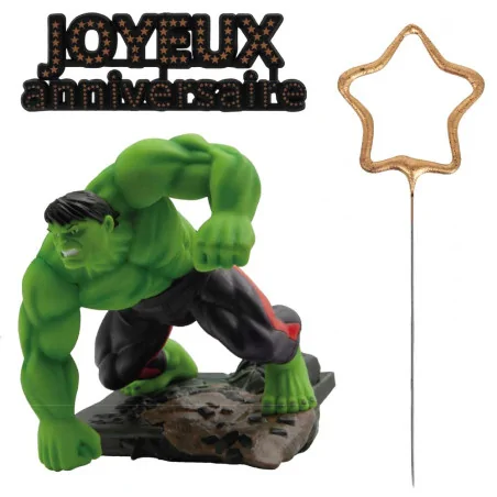 Kit décor gâteau Hulk