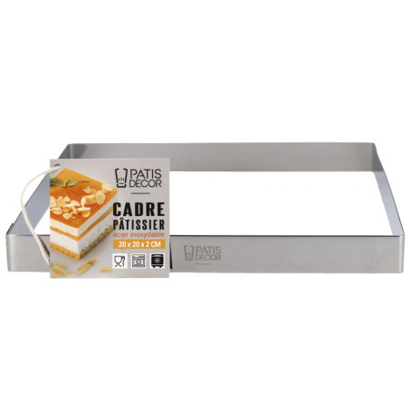 Cadre à pâtisserie inox H 2 cm