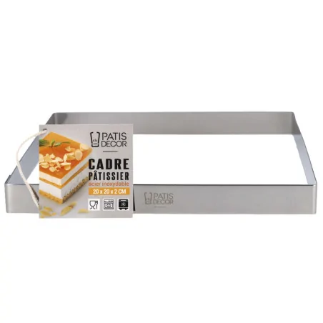 Cadre à pâtisserie inox H 2 cm