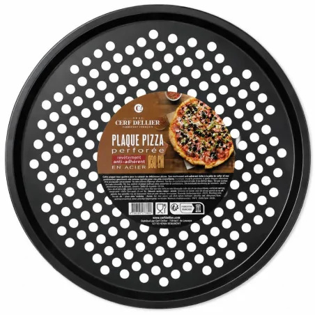 Plaque à pizza perforée en...