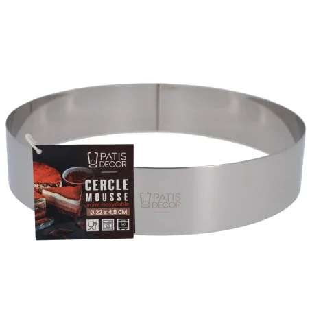 Cercle à mousse inox H 4,5...