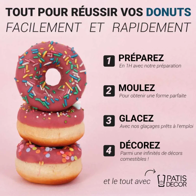 Moule 6 donuts au four en acier antiadhérent Ø8,5cm ambiance