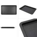 Plaque de cuisson en acier antiadhérent 33x23cm côté