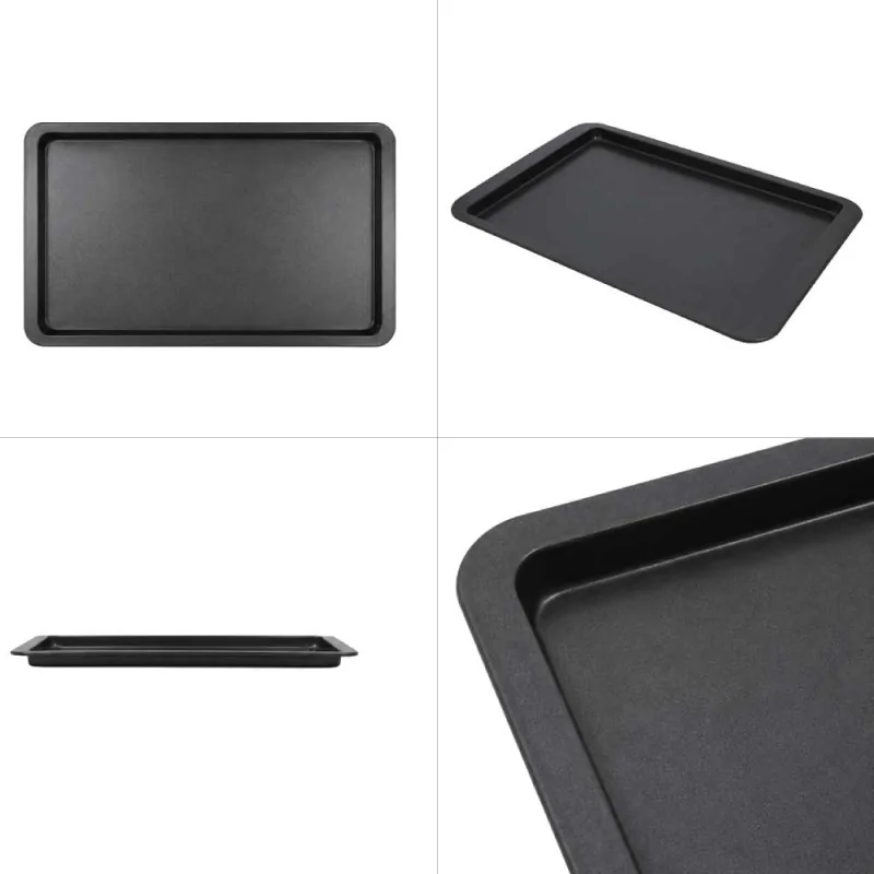Plaque de cuisson en acier antiadhérent 33x23cm côté